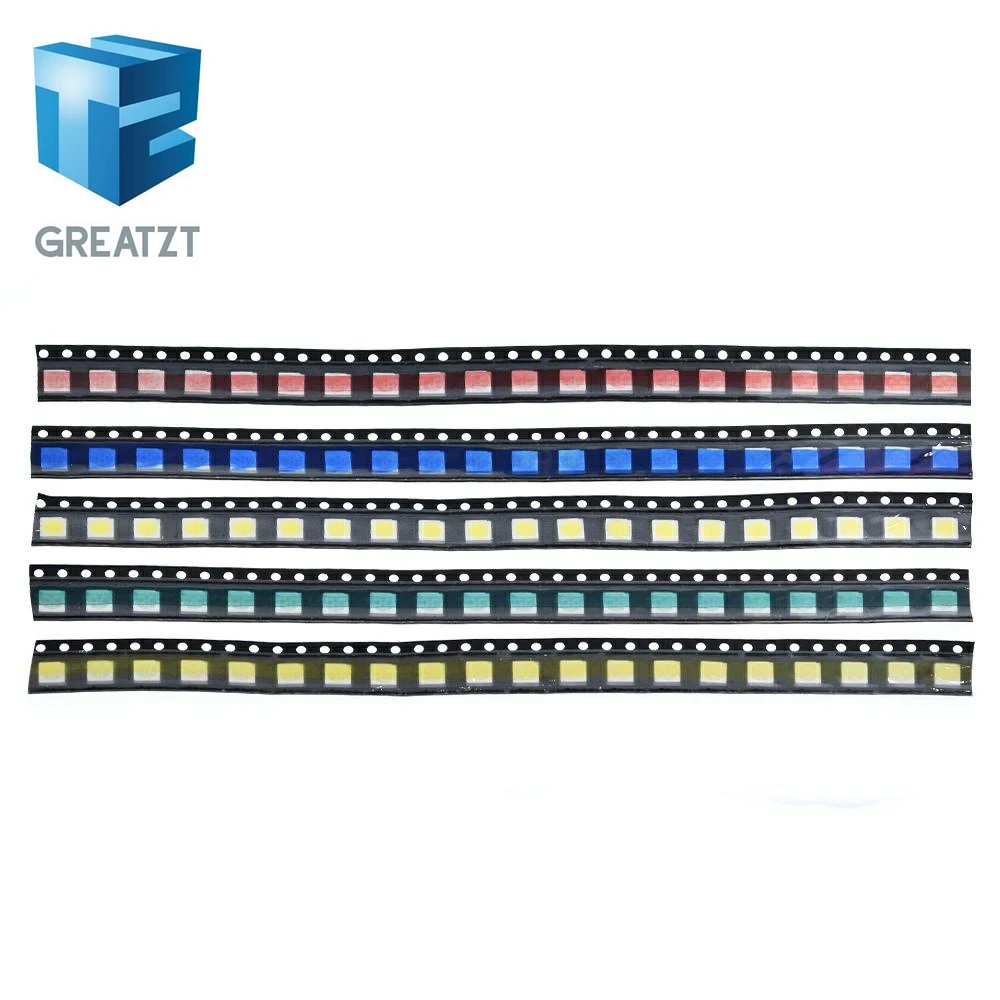 GREATZT 100 шт./лот 5050 SMD белый красный синий зеленый желтый 20 шт. каждый супер яркий