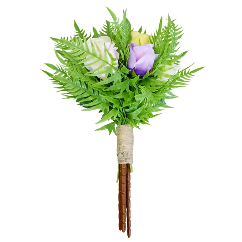 

Wedding Bridal Bouquet Artificial Rose Flowers Bride Wedding Holding Flowers Fake Flower for DIY Home Garden Party Decor