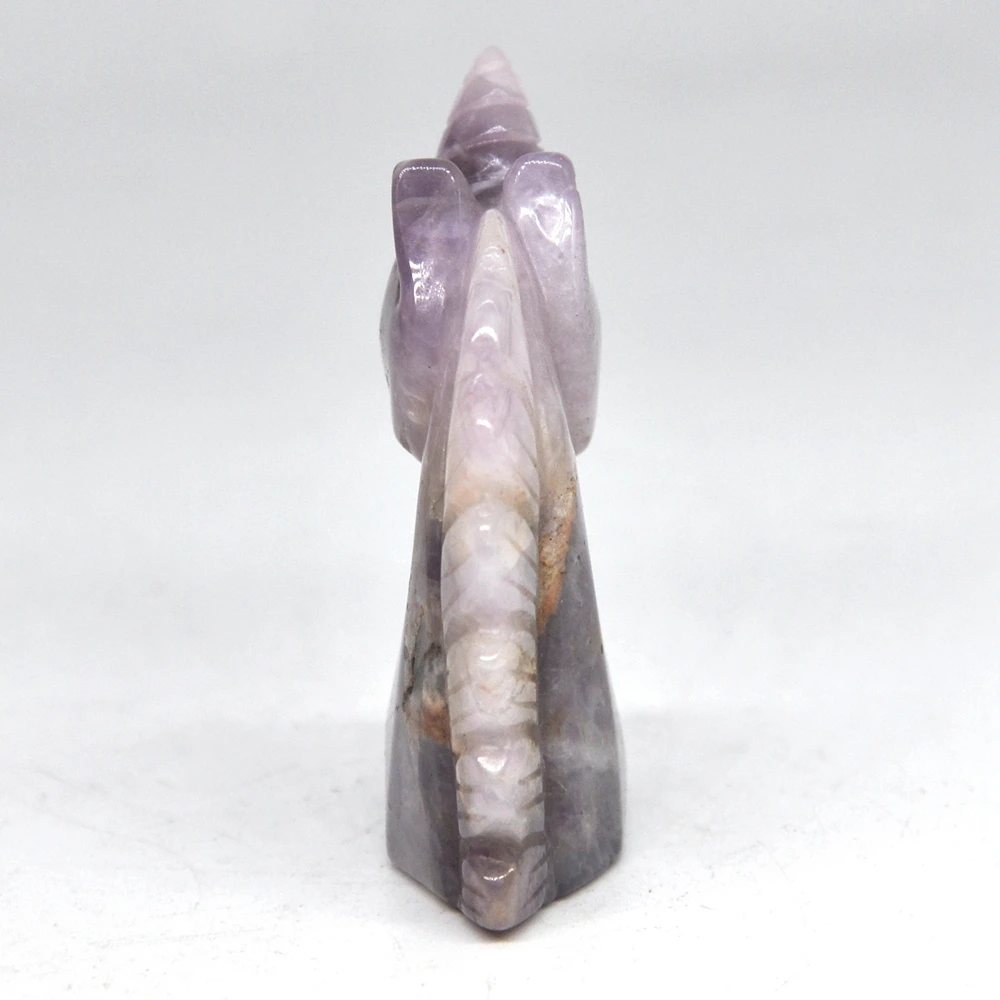 Статуя единорога 2 дюйма резной натуральный камень аметист восстанавливающий