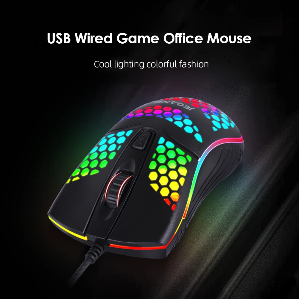 ALLOYSEED 1600 DPI сотовая Проводная оптическая USB мышь для настольного ноутбука 3