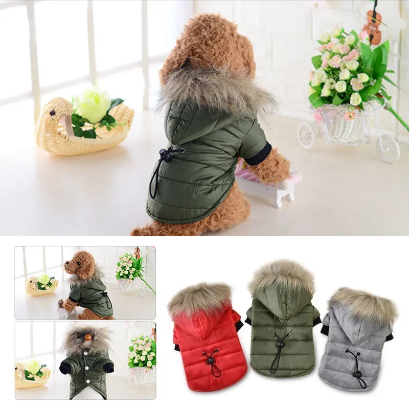 Пальто для собак пуховик костюм домашних животных пальто куртка хлопковый