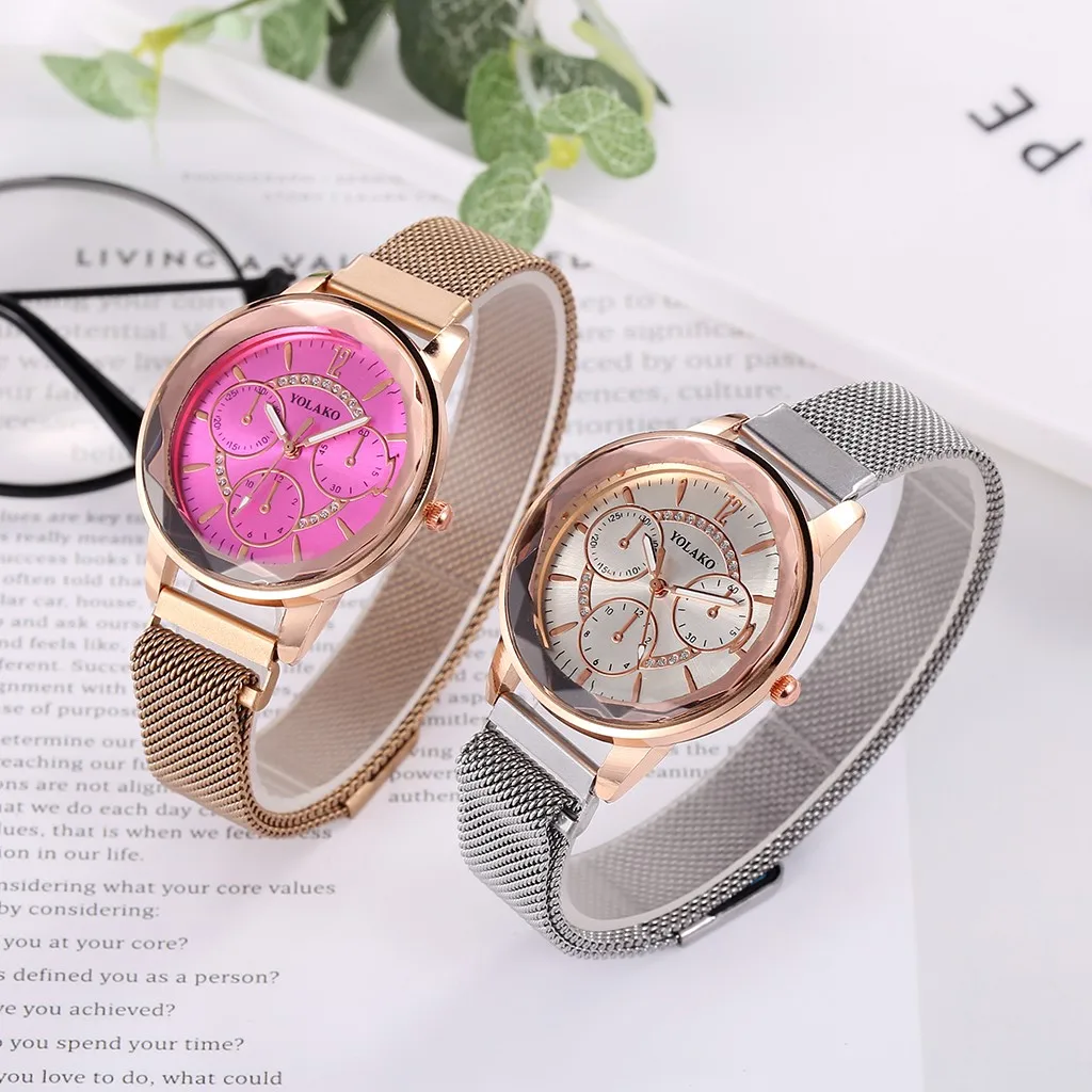 Роскошные брендовые Женевские часы женские гладкие минималистичные с