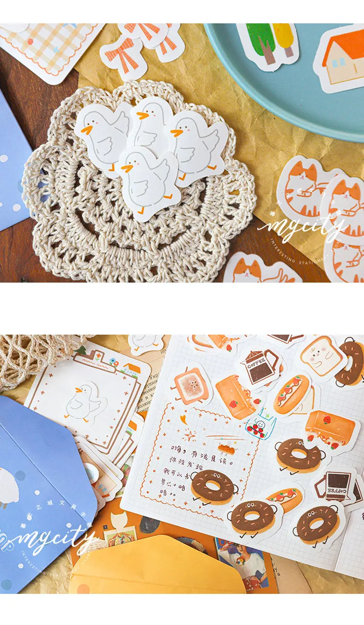 32 x вечерние стикеры с изображением животных из мультфильмов, записываемые наклейки s, набор для повседневной жизни, скрапбукинга, бумага для украшения, милые забавные Стикеры для скрапбукинга