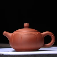 authentic yixing tea pot purple clay lotus filter teapot beauty kettle raw ore purple sand handmade tea set customized 230ml