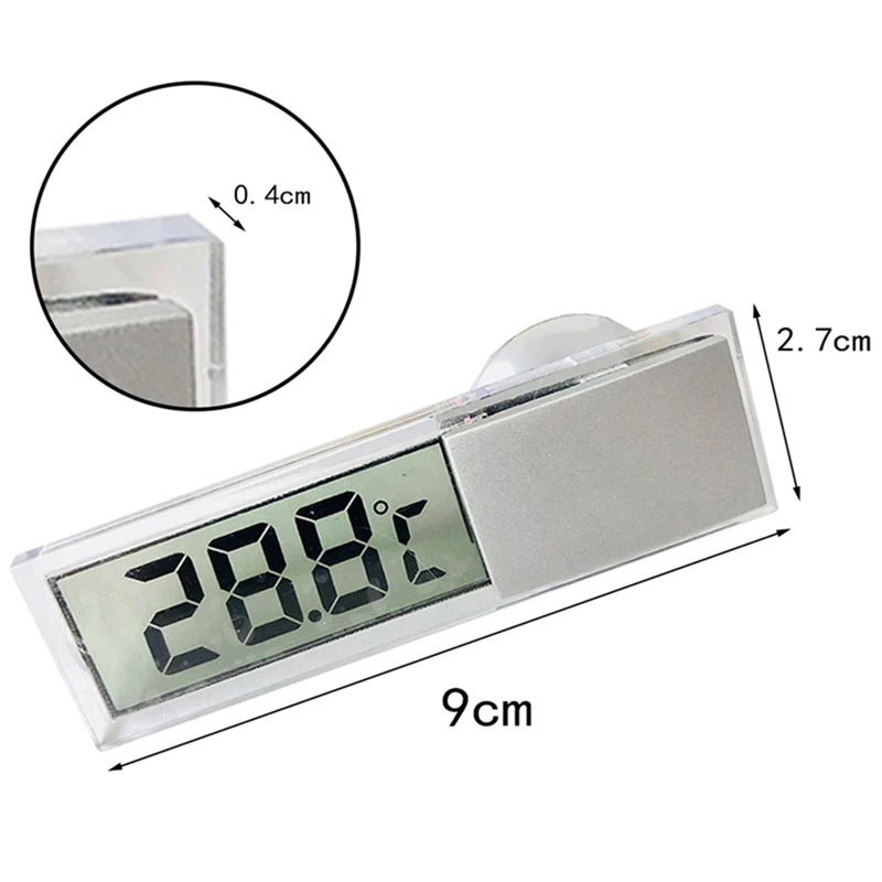 ЖК-дисплей цифровые часы Авто Окно термометр по Цельсию Фаренгейту