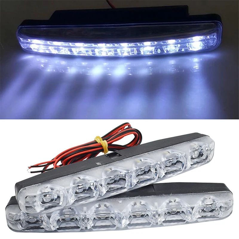 

YOLU Car led headlights daytime running lights 6smd small harpoon 6led daytime running lights