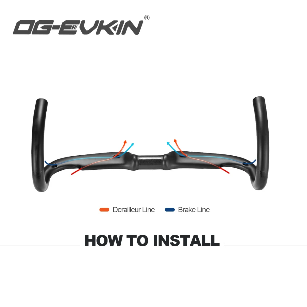 OG EVKIN HB 002 AERO углеродный руль 31 8 мм 400/420/440 для шоссейного велосипеда/MTB