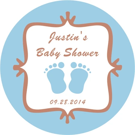 

New Paper,Custom Adhesive Sticker / Label,For Baby Shower / Birthday,Circle 5cm