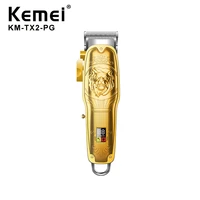 kemei metal body barber clipper hair trimmer electric shaver trimmer oil head home rechargeable hair clipper beard trimmer