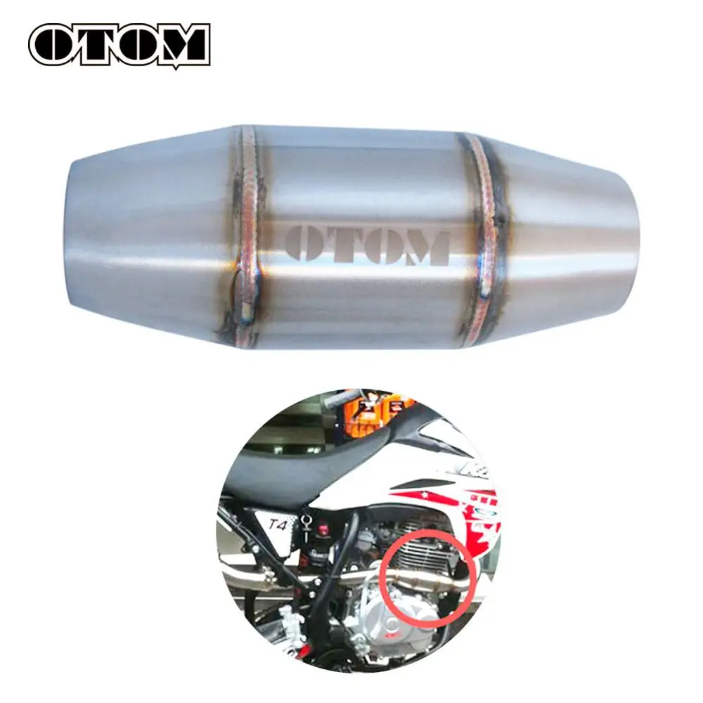 

Выхлопная труба OTOM для мотоцикла, глушитель, Расширительная камера, глушитель, установка, выхлопная труба, заднее давление, сердечник глуши...