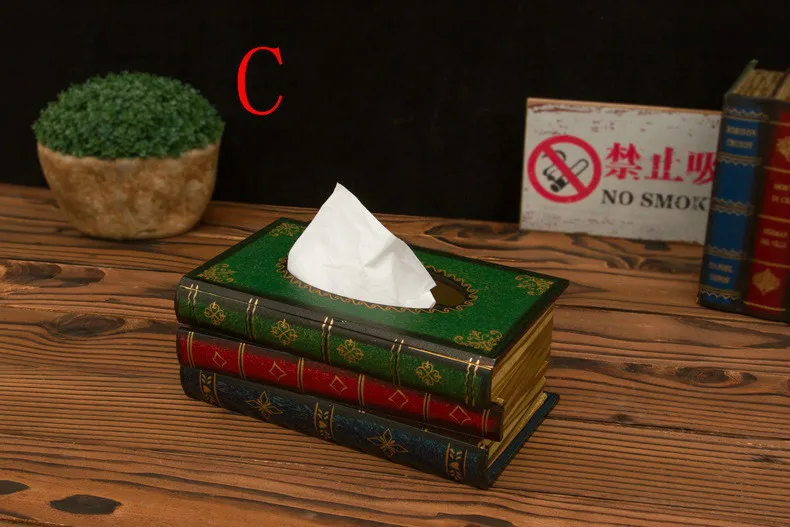 

Home Decore European Style Retro Storage Props Fake Books Office Decoration Accessories Simulation Book Wooden Jewelry Box