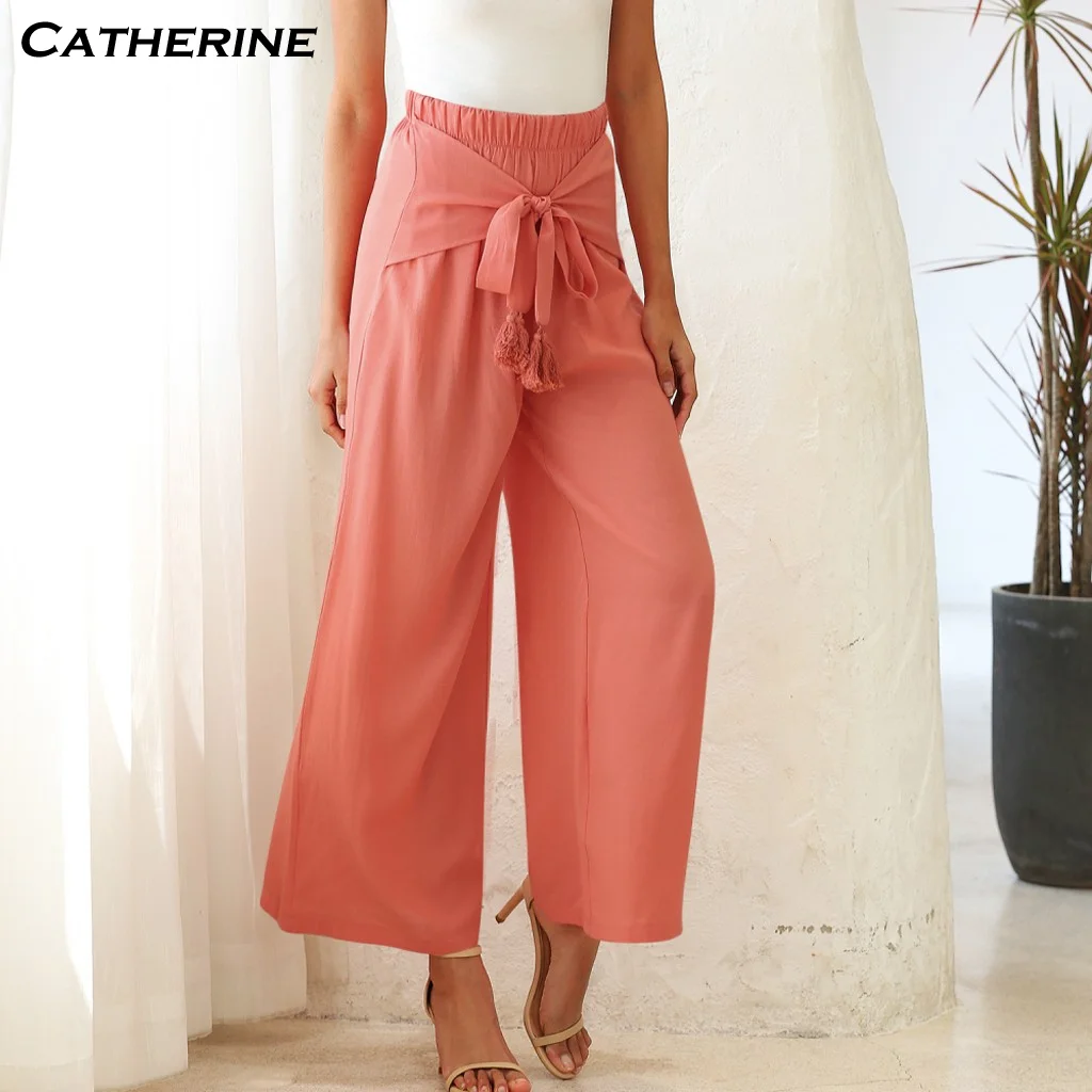 Брюки женские с завышенной талией повседневные Черные белые темно синие