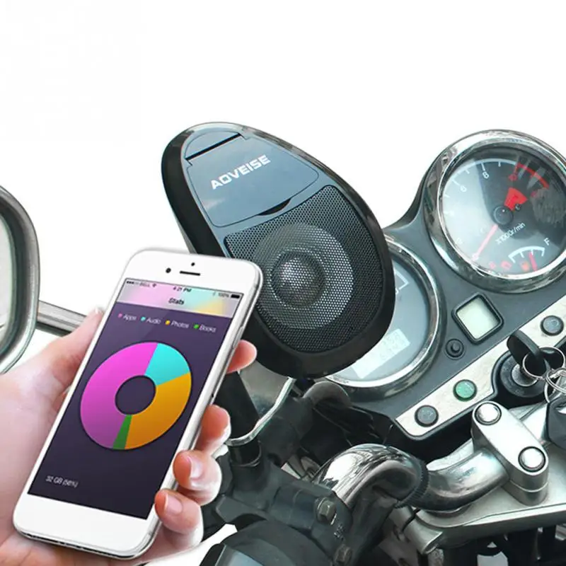 Водонепроницаемый мото громкоговоритель Bluetooth MP3 музыкальный аудио плеер звуковая система fm-радио стерео для мотоцикла/ATV/UTV/скутера