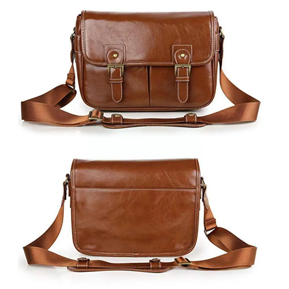 luxury pu leather camera bag leather single waterproof bags shoulder inner retro fashion camera dslr bag messenger s9v4 free global shipping