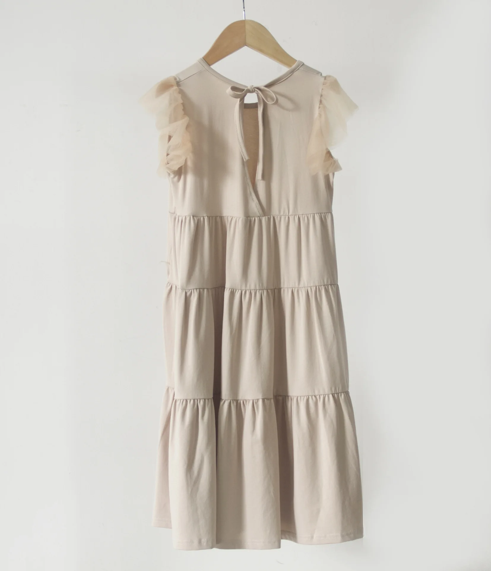 2020 new summer girls dress korea style princess party dresses teenager mesh sleeve patchwork cake cute children clothing | Детская