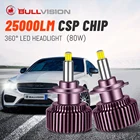 Спрятанная фара 25000LM D2S D4S, 360 светодиодный H7 9012 H1 H4 9005 9006 HB3 HB4 H11 H8 H9 CSP, дальний и ближний свет ксеноновая лампа для автомобиля, Canbus, без ошибок
