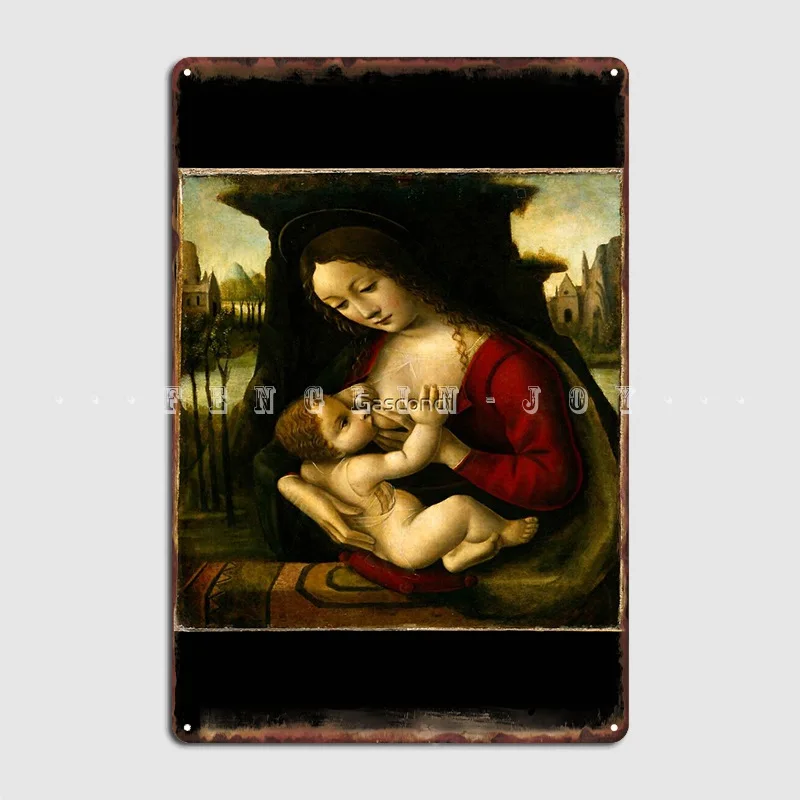 

Baby Jesus Nursing Madonna On View At The Met In Gallery 537 Poster Metal Plaque Design Pub Garage Tin Sign Posters