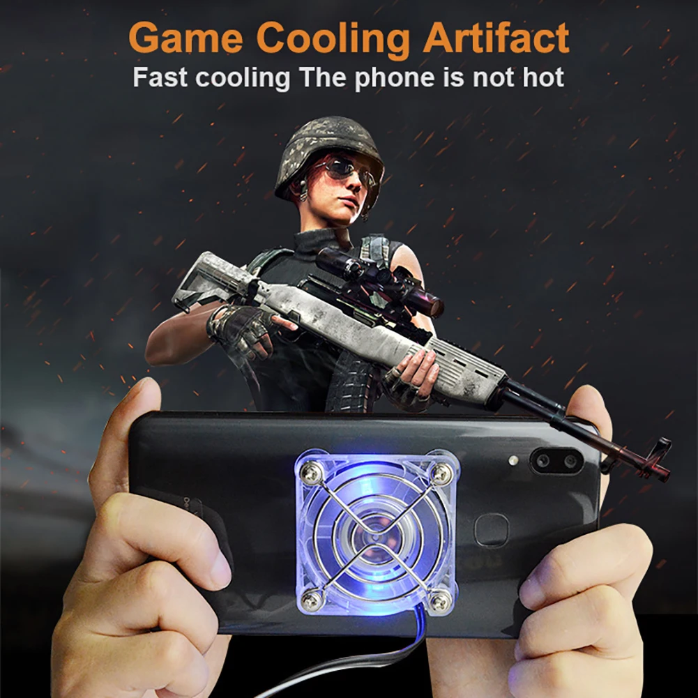 Phone Radiator Gaming Universal Cooler Adjustable Portable Fan Holder Heat Sink for iPhone Samsung Huawei | Электроника