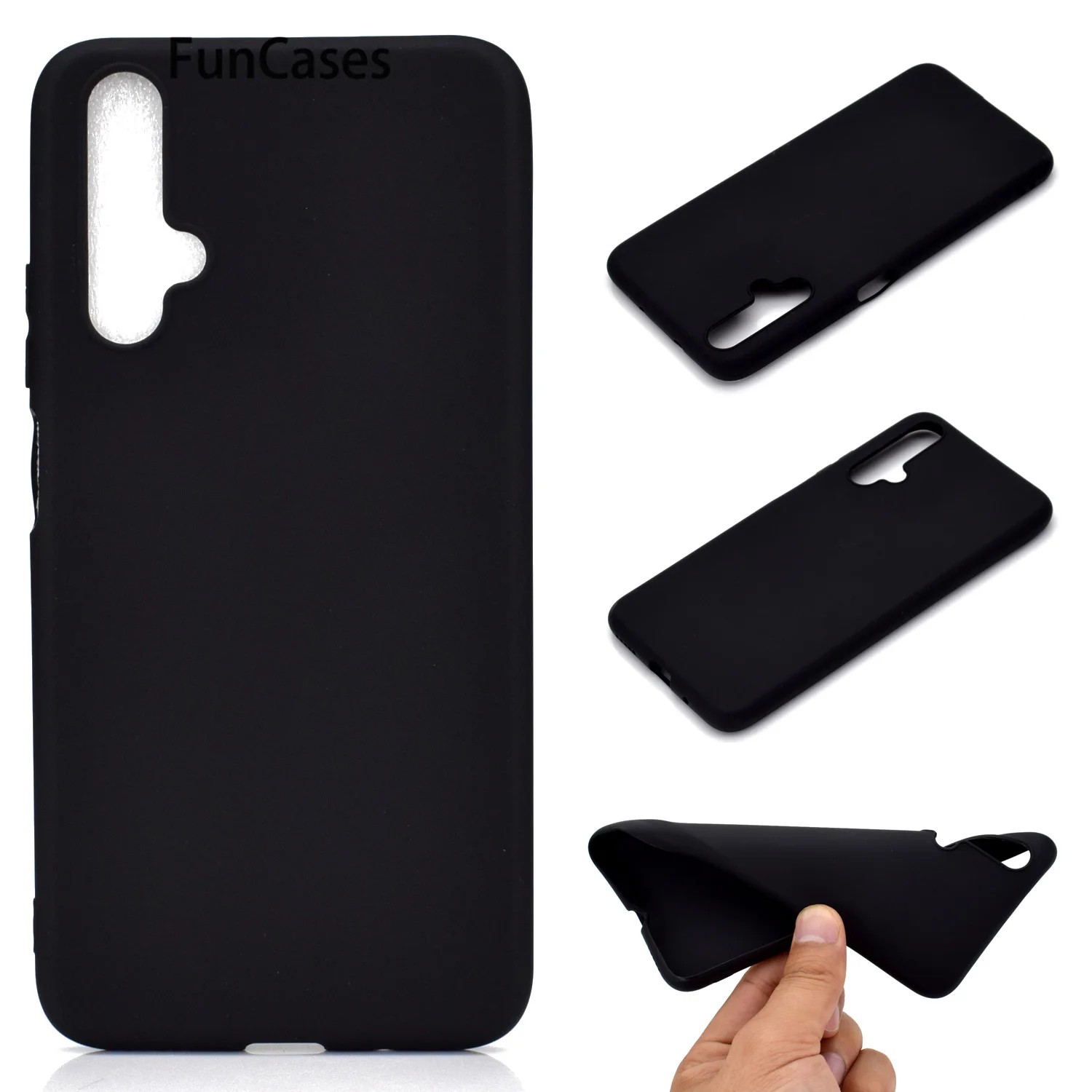 Однотонный силиконовый чехол s для capinha huawei Nova 5 Iphone с держателем armor мягкий