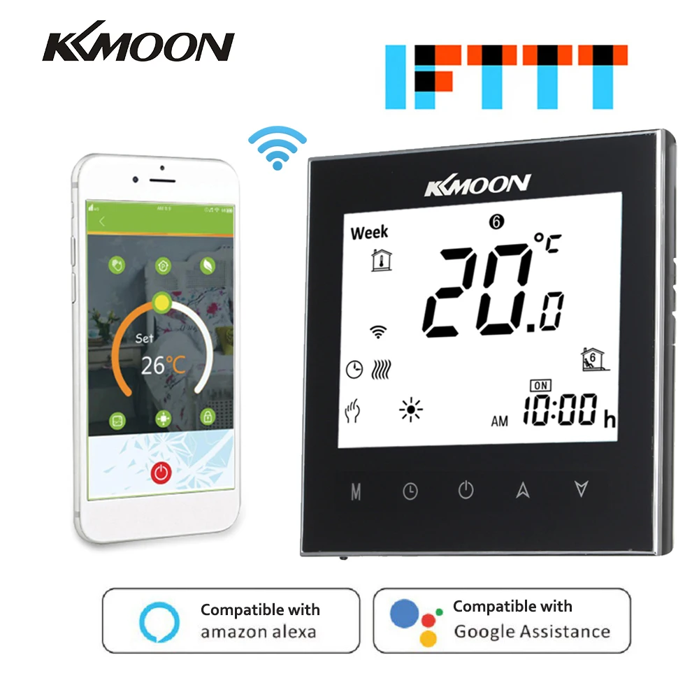 KKmoon Wi-Fi термостат для теплого пола с голосовым управлением Amazon Alexa Google Home IFTTT |
