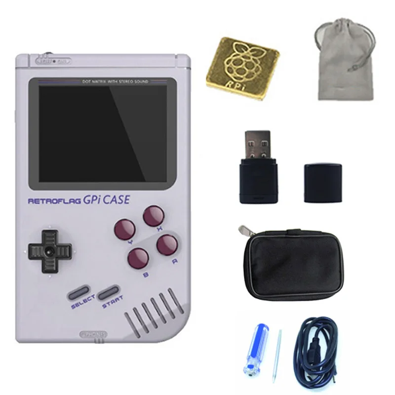 Чехол Retroflag GPi для Raspberry Pi Zero/Zero W GPi с 32 Гб sd-картой, черная сумка, автомобильный ридер