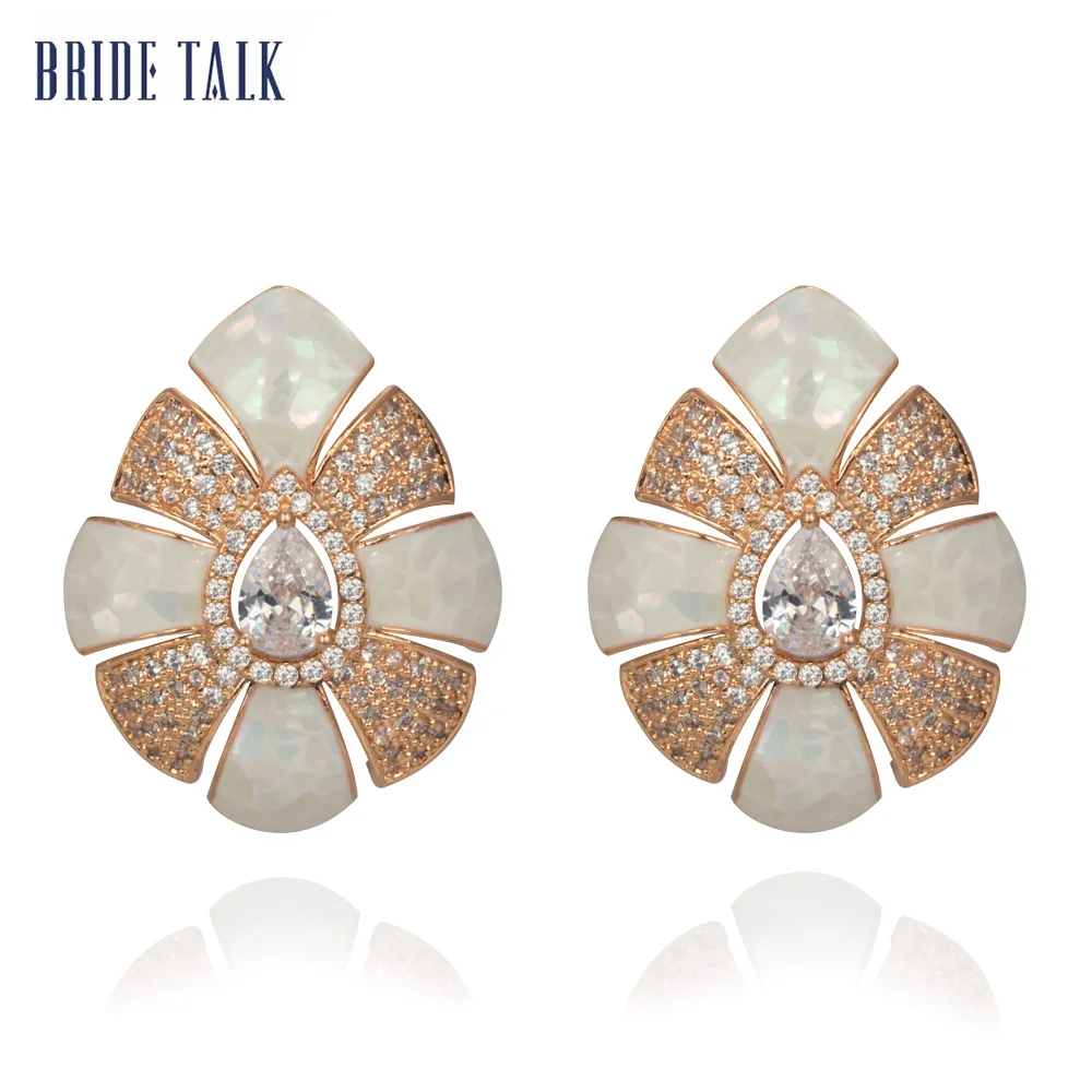 Невесты говорить высокое качество разноцветный камень серьги модные ювелирные