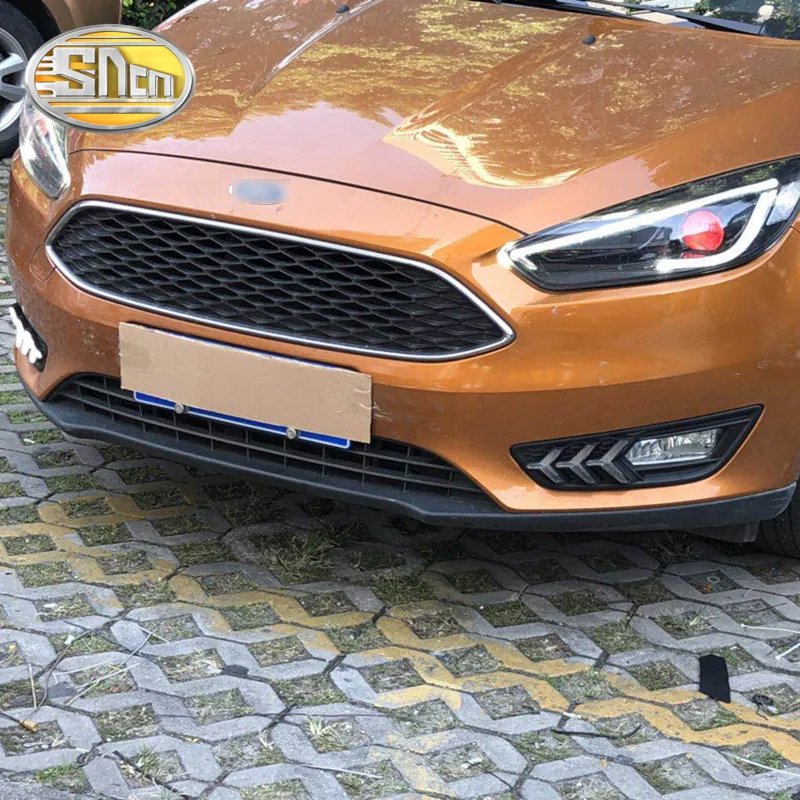Для Ford Focus 3 MK3 2015 2016 2017 Габаритные огни противотуманной фары DRL с желтым лампа для