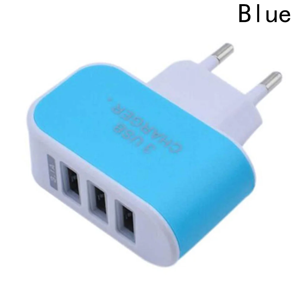 Лучший Простой тройной USB-порт для ЕС телефона планшета 5 В 3 А новый стильный