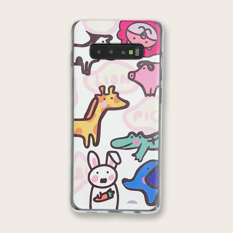 

Samsung Transparent Painted Animal Pattern Phone Case For Galaxy S8 / Galaxy S9 / Galaxy S10 TPU Phone Case Accessories