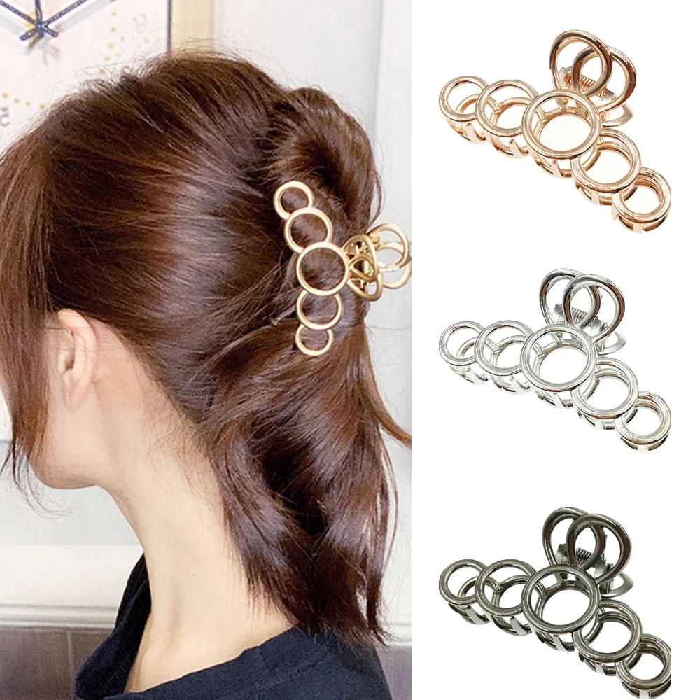 Женская заколка для волос с большим круглым крабом|Шпильки и заколки волос| |