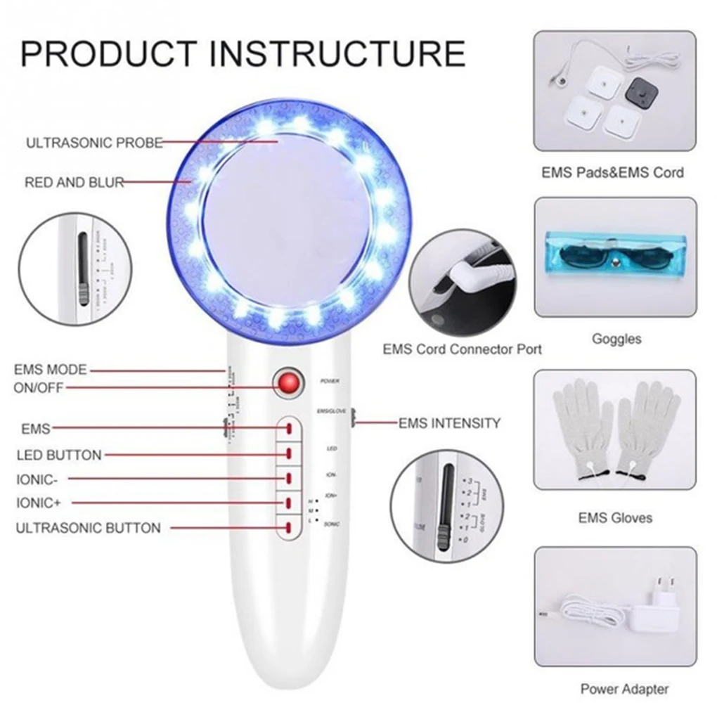 Kopen Echografie Cavitatie Ems Lichaam Vermagering Stimulator Gewichtsverlies Anti Cellulite Fat Burner Galvanische Infrarood Ultrasone Golf Therapie