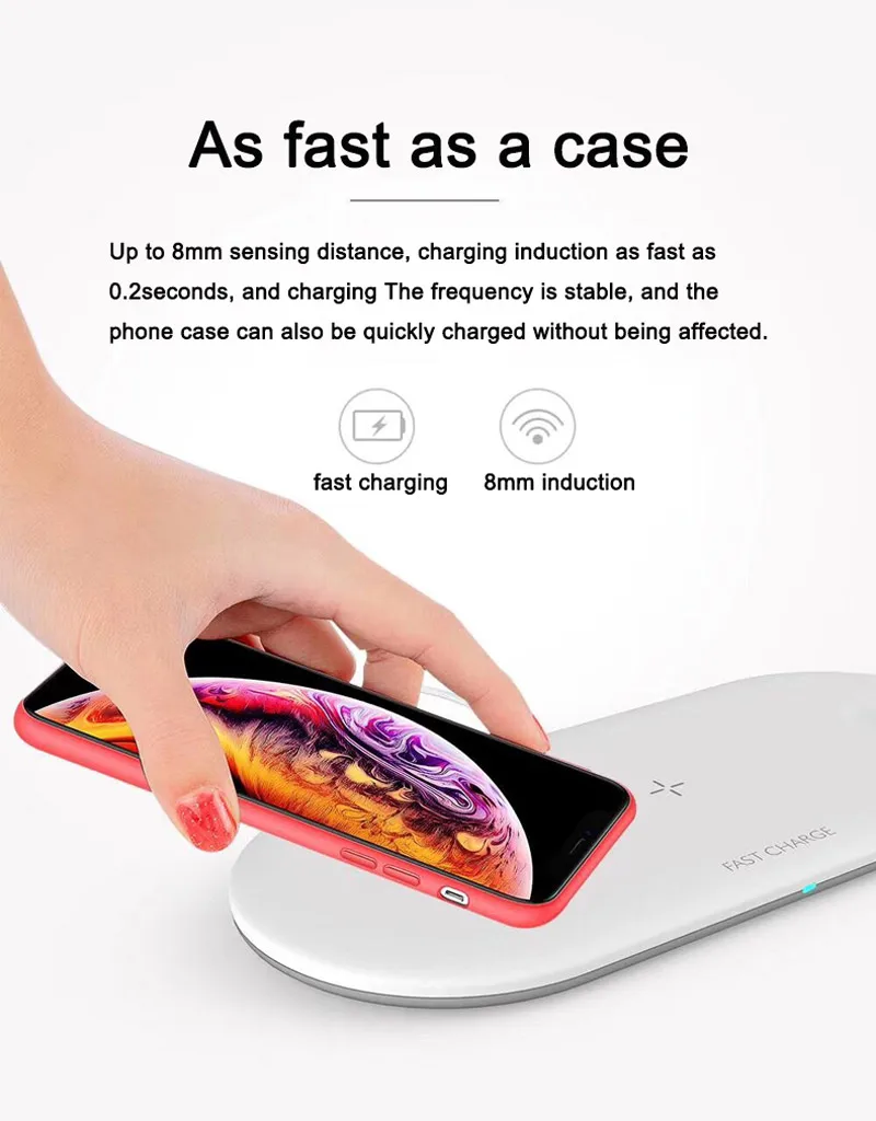 3 в 1 лучшее Беспроводное зарядное устройство для Iphone и Apple Watch 4 Airpods 10 Вт быстрая Беспроводная Накладка для iPhone 11 PRO X XR 8 samsung note 10