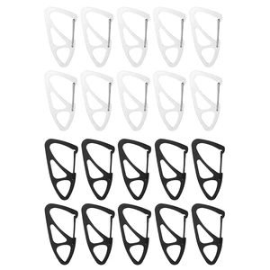 10pcs/Pack Portable Stainless Steel Carabiners Set Multifunctional Outdoor Mountaineering Buckle Clasp Climbing Hook Car Keychai