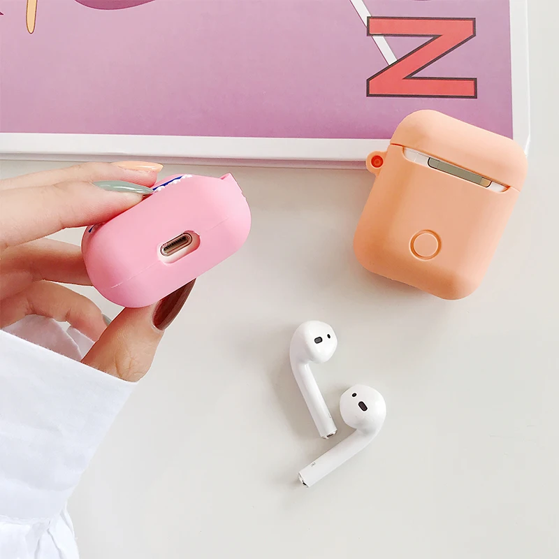 Силиконовый чехол для наушников для Apple Airpods 1 2, милый 3D мультяшный чехол для зарядки, чехол для наушников s для Airpods 2, полный защитный чехол