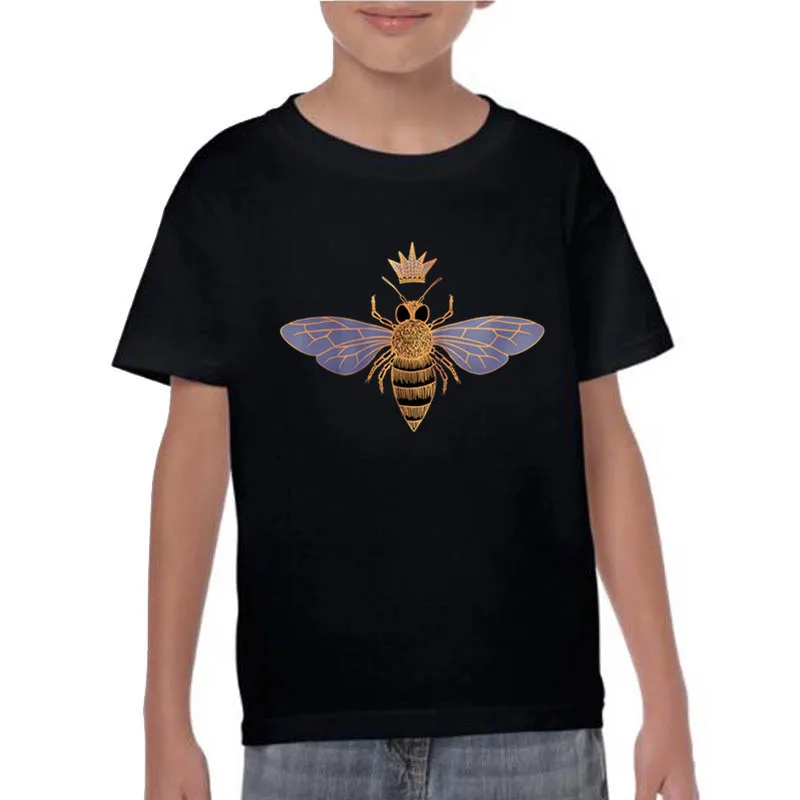 Queen Bee с изображением забавных милых Прохладный Boss леди Корона Альфа детский топ