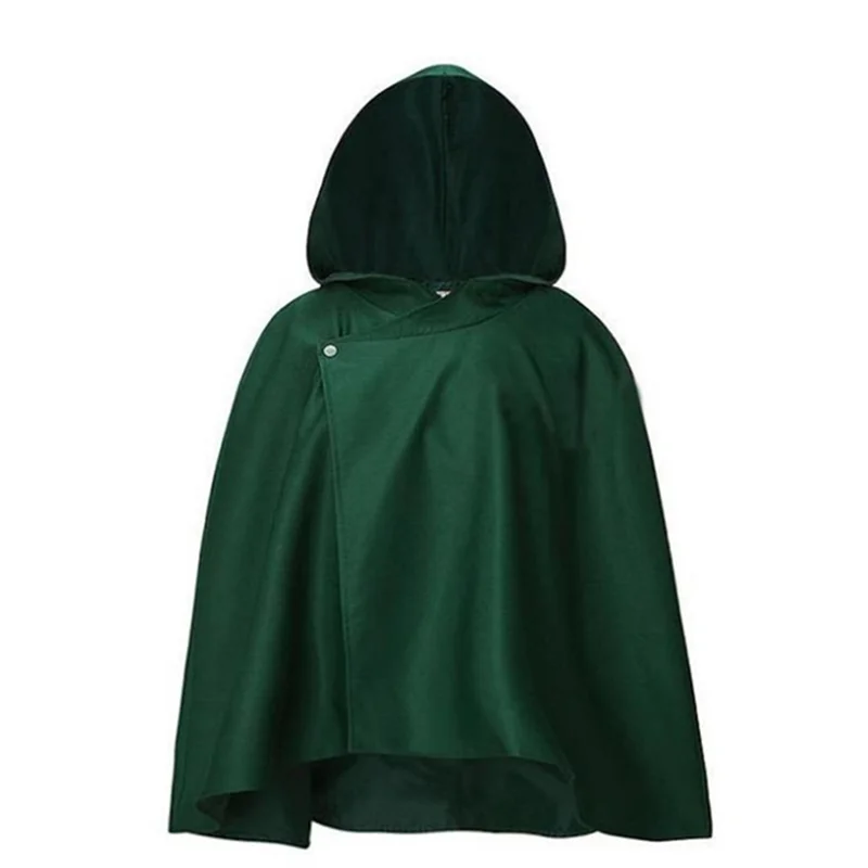 

Japanese Fashion Anime Masonic Cloak Cloak Clothes Halloween Cosplay Costume Attack Giant Green Cloak