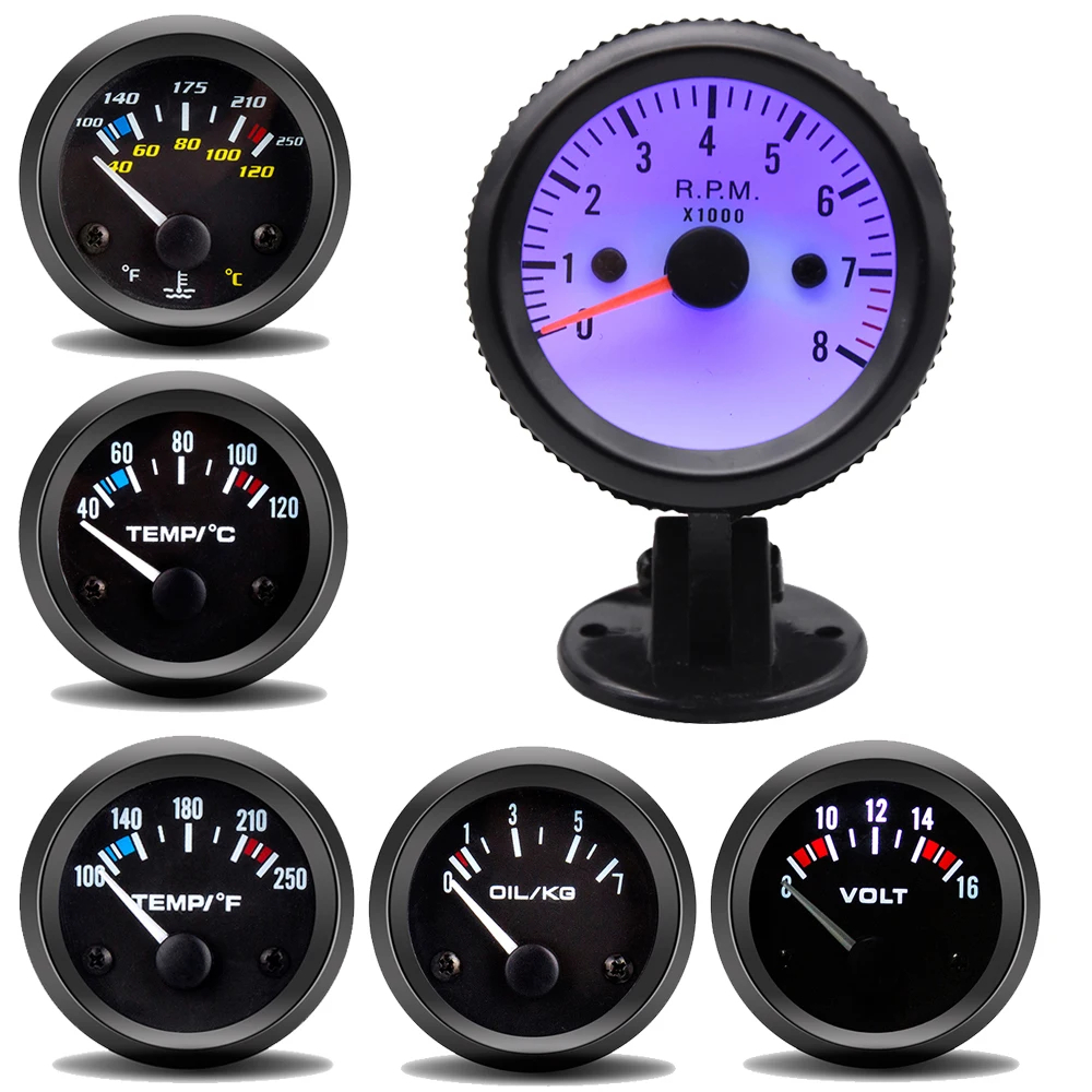 52 мм Датчик температуры воды цифровой термометр для двигателя вольтметр датчик