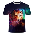 Крутая футболка с 3D-принтом волка для мужчин и женщин, модная 3D футболка в стиле хип-хоп с орлом, летняя футболка с коротким рукавом и принтом животных, мужские футболки 6XL