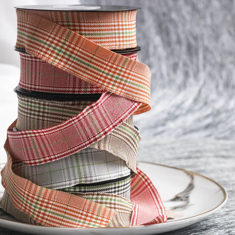 100 лет/партия клетчатая лента хлопковая ткань товары для рукоделия пошив Модный