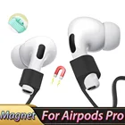 Магнитный шнурок для наушников AirPods Pro, мягкий силиконовый ремешок для наушников AirPods 1, 2 кабеля