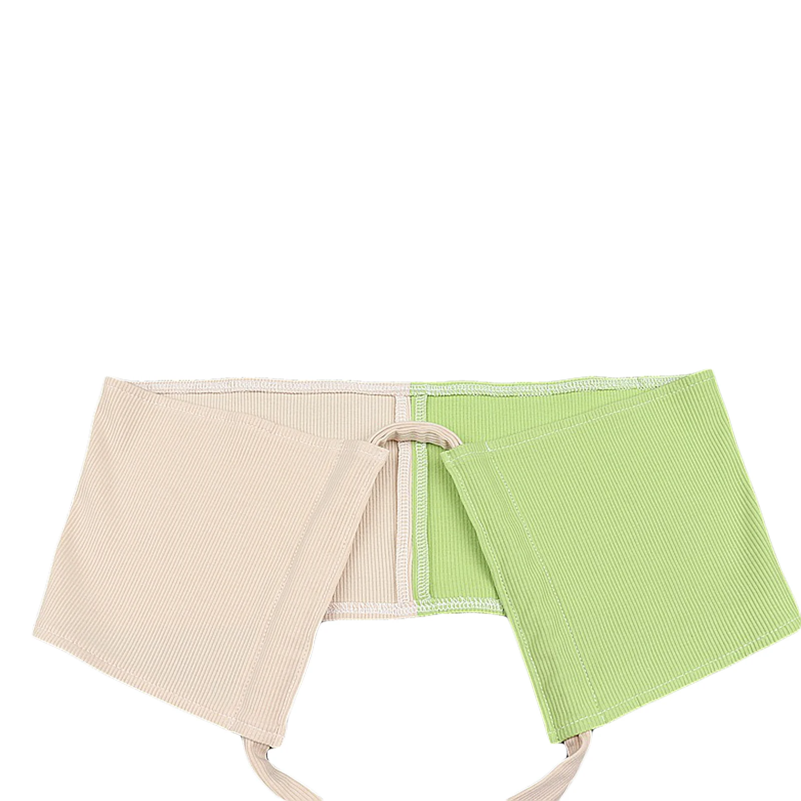 

Women's Wrap Chest, Cross Top, Hollow-out Pleated Lace-up Backless Cropped Summer Patchwork Underwear
