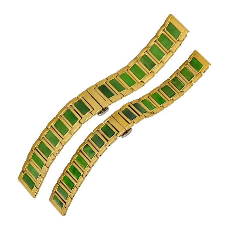 

2020 Special Offer Real Shenzhen Goffel Factory Jade Watch Men And Women Tian Biyu Flat Strip Steel Strap Wholesale Retail