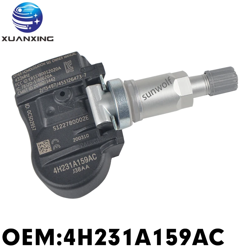 4H231A159AC датчик давления в шинах Система мониторинга TPMS 433 МГц для Jaguar-XJ Land Rover-Discovery