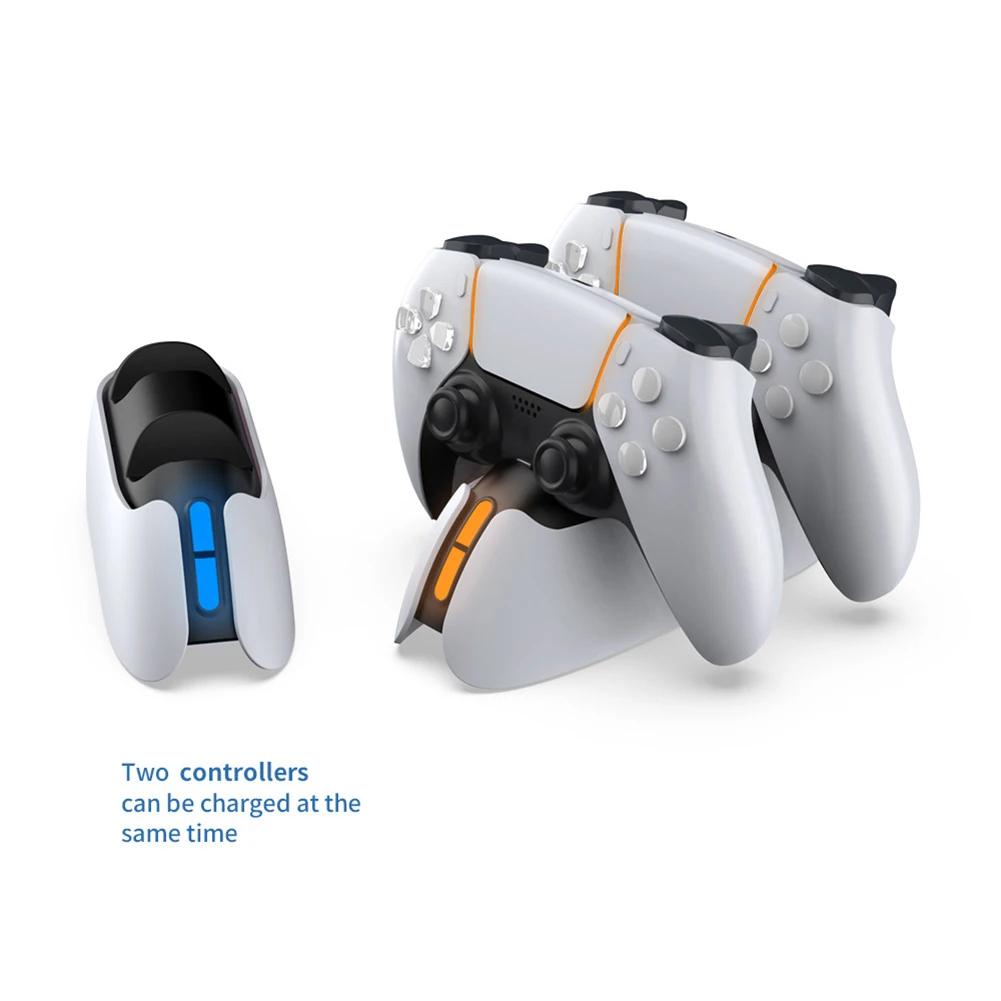 

Dual Fast Charger for Playstation 5 Controller Charger Station Charging Cradle Dock Station With LED Indicator for PS5 Gamepads