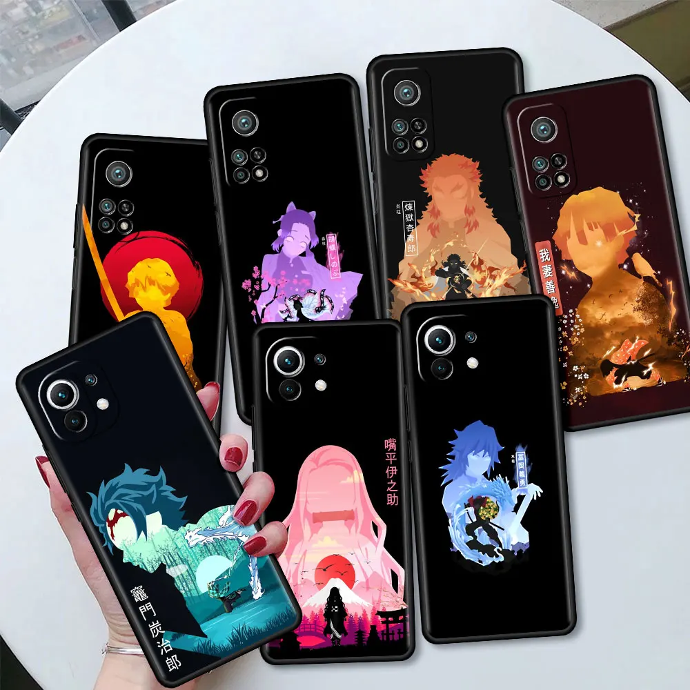 

Phone Capa for Xiaomi Poco X3 NFC M3 Soft Case for Mi 11 11T 10T Pro 9T CC9 Note 10 A2 Lite Tpu Funda Demon Slayer