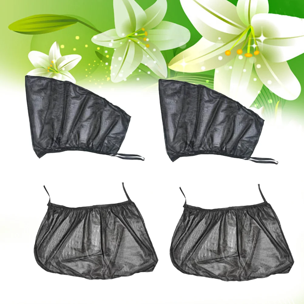 

2 Pairs of Car Window Sun Shades Rear Side Window Covers Car Curtain Sunshade Summer Car Curtain Supplies Gauze