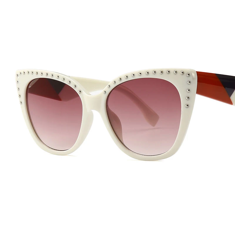 Солнцезащитные очки кошачий глаз женские роскошные модные брендовые