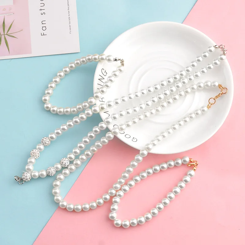 

Fashion Pearl Small Flower Pearl Chain DIY Handmade Backpack Keychain Pendant Girl Christmas Gift Ornament