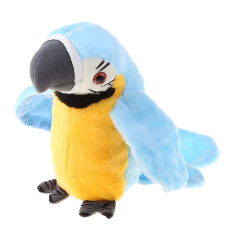 

C5AA Multifunctional Electric Plush Parrot Speaking Talking Repeats Waving Simulation Bird Early Education Toy