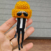 fashion brooch pins for woman brooches enamel sunglass cartoon model acrylic brooches kawaii pompom clothing jewelry accessories